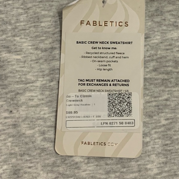 NWT Fabletics Go To Classic Crewneck Size: small - Picture 5 of 7